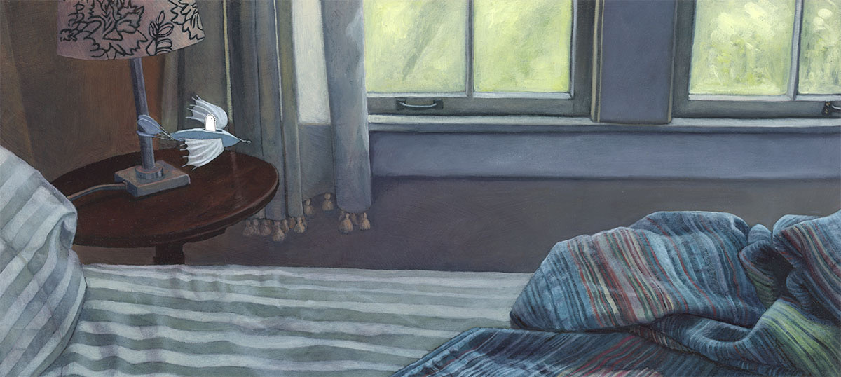 An image from Lonely Bird book 2 where she flies a glider