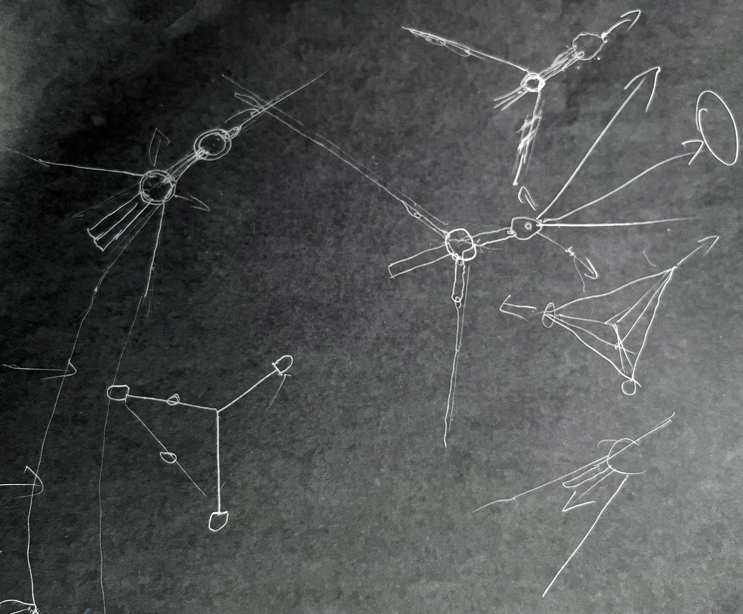 shade sail concept lines of force diagram showing tension vectors