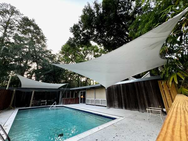 Image 1 from custom rainshades - tensile mambrane rain shelters for residential applications by windfire designs