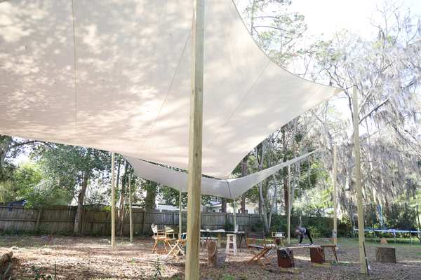 Image 3 from custom rainshades - tensile mambrane rain shelters for residential applications by windfire designs