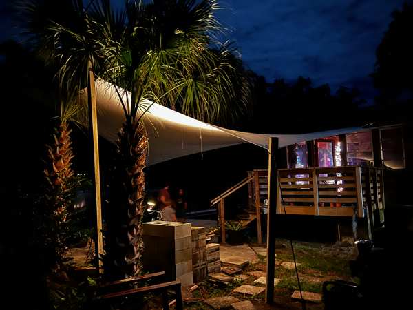 Image 7 from custom rainshades - tensile mambrane rain shelters for residential applications by windfire designs