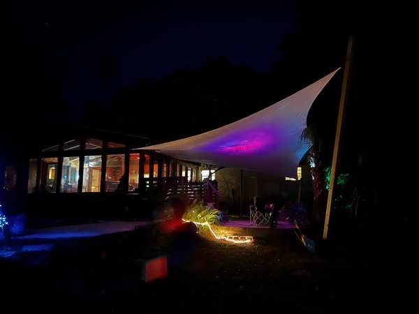 Image 8 from custom rainshades - tensile mambrane rain shelters for residential applications by windfire designs