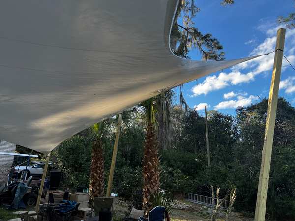 Image 10 from custom rainshades - tensile mambrane rain shelters for residential applications by windfire designs