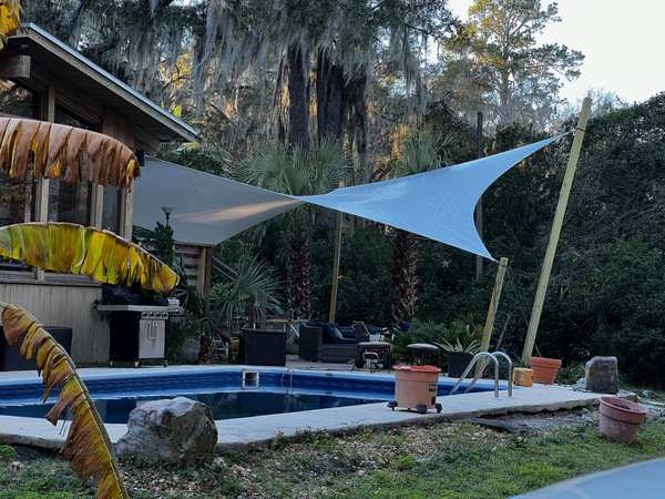 Image 11 from custom rainshades - tensile mambrane rain shelters for residential applications by windfire designs