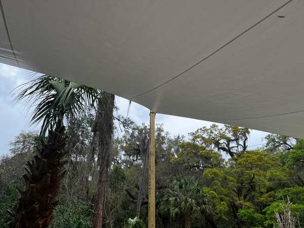 Image 13 from custom rainshades - tensile mambrane rain shelters for residential applications by windfire designs