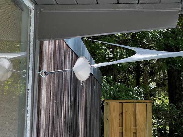 Image 18 from custom rainshades - tensile mambrane rain shelters for residential applications by windfire designs