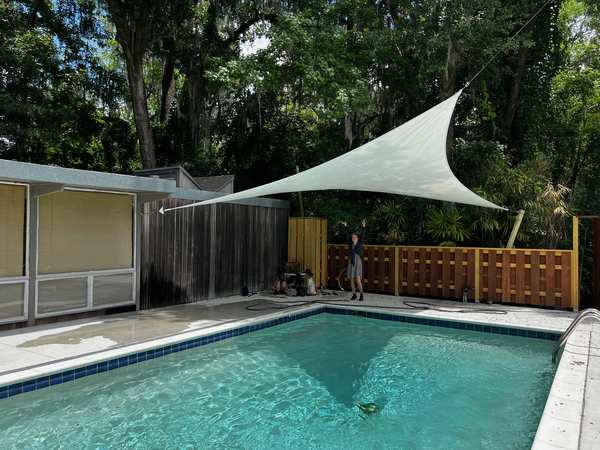 Image 20 from custom rainshades - tensile mambrane rain shelters for residential applications by windfire designs