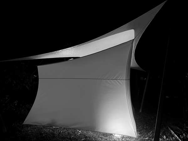Image 24 from custom rainshades - tensile mambrane rain shelters for residential applications by windfire designs