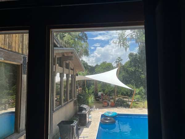 Image 25 from custom rainshades - tensile mambrane rain shelters for residential applications by windfire designs