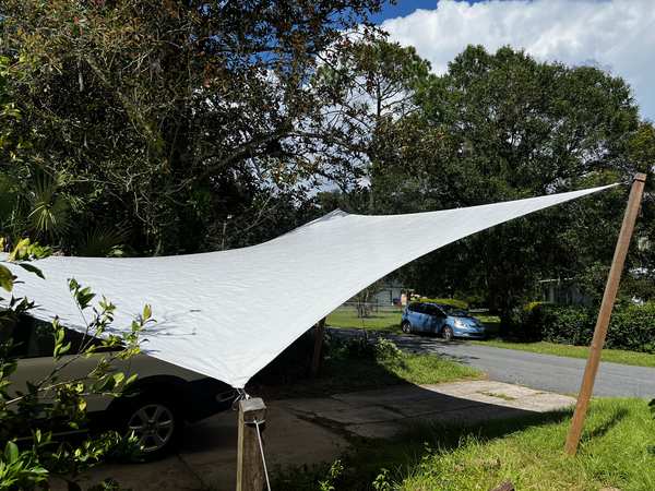 Image 28 from custom rainshades - tensile mambrane rain shelters for residential applications by windfire designs