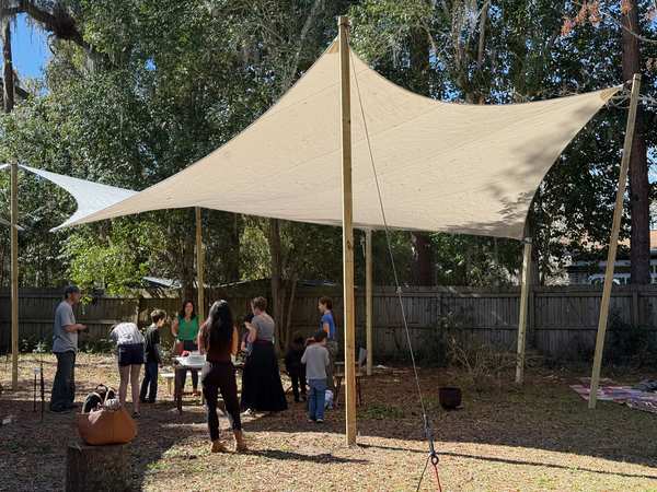 Image 42 from custom rainshades - tensile mambrane rain shelters for residential applications by windfire designs