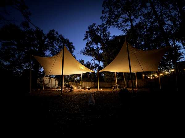 Image 44 from custom rainshades - tensile mambrane rain shelters for residential applications by windfire designs
