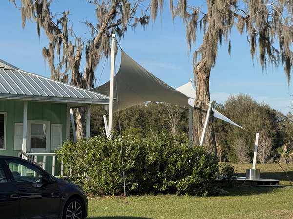 Image 48 from custom rainshades - tensile mambrane rain shelters for residential applications by windfire designs