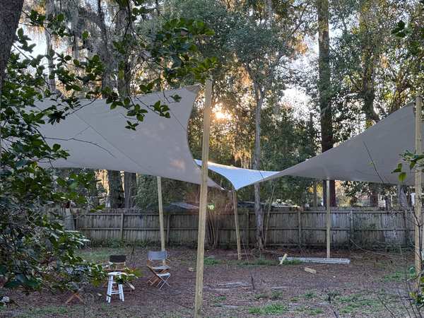 Image 49 from custom rainshades - tensile mambrane rain shelters for residential applications by windfire designs