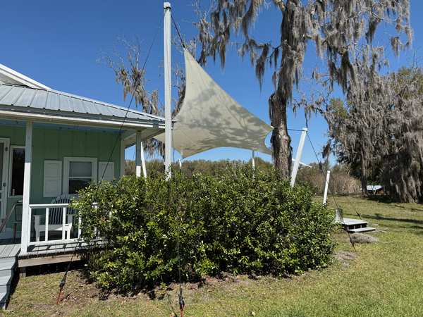 Image 50 from custom rainshades - tensile mambrane rain shelters for residential applications by windfire designs