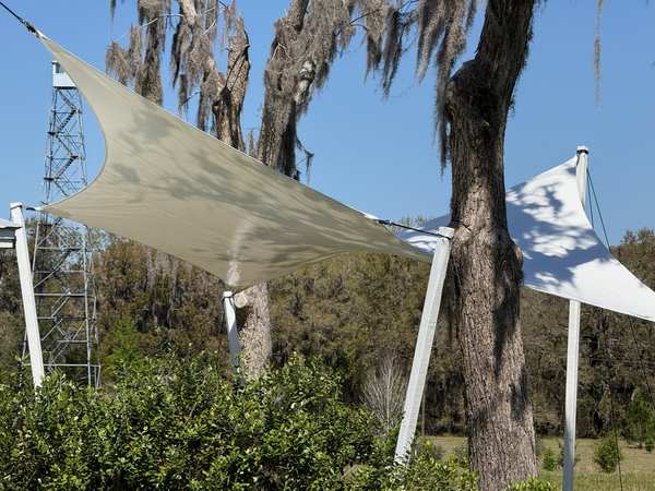 Image 51 from custom rainshades - tensile mambrane rain shelters for residential applications by windfire designs