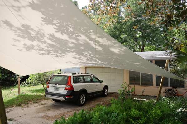 Image 54 from custom rainshades - tensile mambrane rain shelters for residential applications by windfire designs