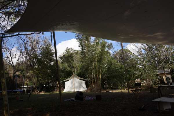 Image 55 from custom rainshades - tensile mambrane rain shelters for residential applications by windfire designs