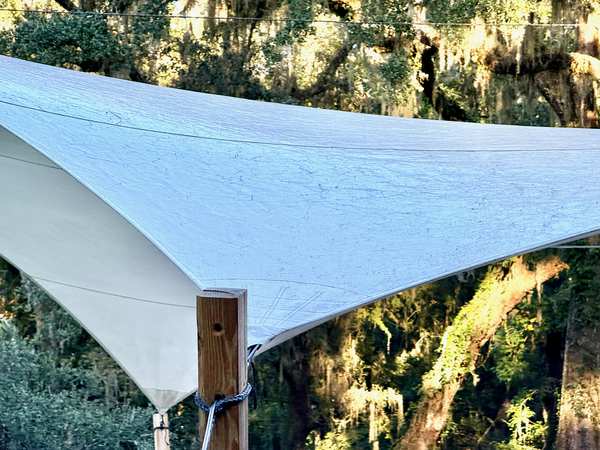 Image 60 from custom rainshades - tensile mambrane rain shelters for residential applications by windfire designs