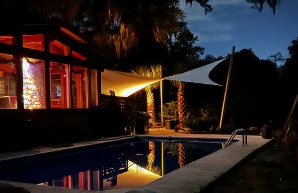 Image 61 from custom rainshades - tensile mambrane rain shelters for residential applications by windfire designs