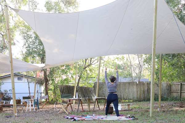 Image 65 from custom rainshades - tensile mambrane rain shelters for residential applications by windfire designs