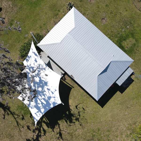 Image 68 from custom rainshades - tensile mambrane rain shelters for residential applications by windfire designs