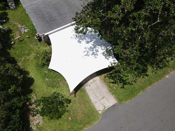 Image 71 from custom rainshades - tensile mambrane rain shelters for residential applications by windfire designs