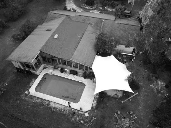 Image 74 from custom rainshades - tensile mambrane rain shelters for residential applications by windfire designs