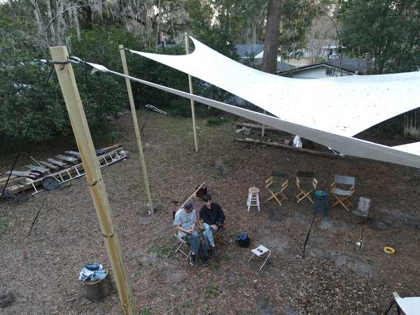 Image 80 from custom rainshades - tensile mambrane rain shelters for residential applications by windfire designs