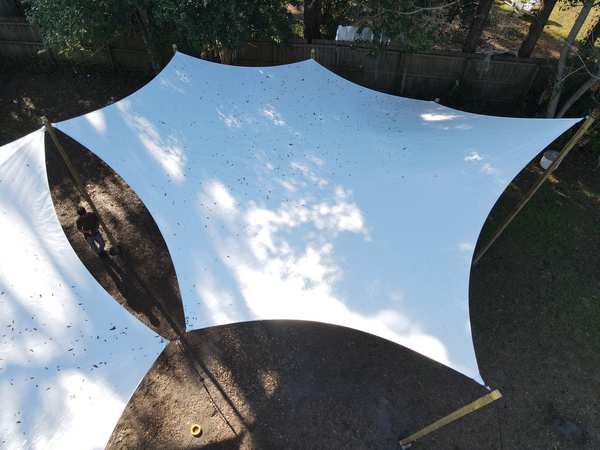 Image 81 from custom rainshades - tensile mambrane rain shelters for residential applications by windfire designs