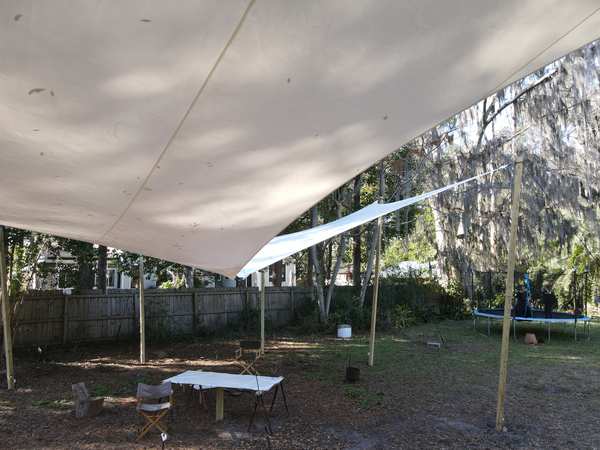 Image 82 from custom rainshades - tensile mambrane rain shelters for residential applications by windfire designs