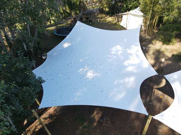 Image 83 from custom rainshades - tensile mambrane rain shelters for residential applications by windfire designs