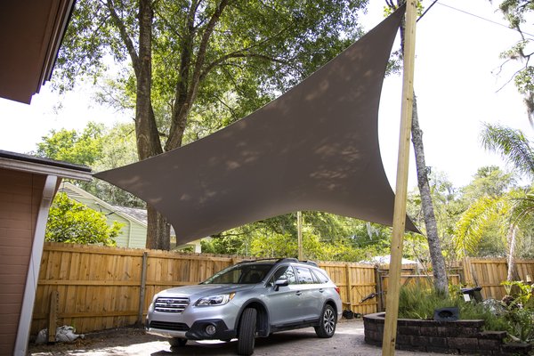 Image 20 custom shade sails - residential shade for porches, pools, decks, and patios for homes and restaurants - windfire designs