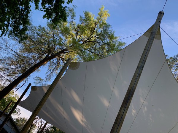 Image 35 custom shade sails - residential shade for porches, pools, decks, and patios for homes and restaurants - windfire designs