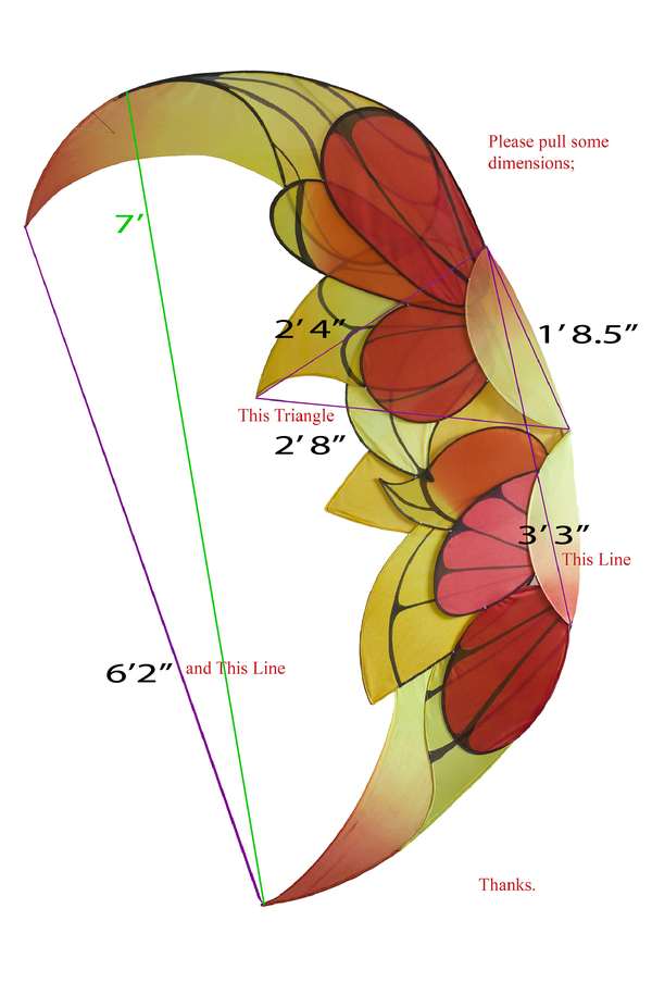 Image 1 from Giant Fairy Wings for the Bellagio Las Vegas by Windfire Designs