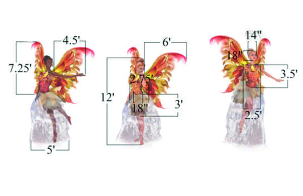 Image 9 from Giant Fairy Wings for the Bellagio Las Vegas by Windfire Designs