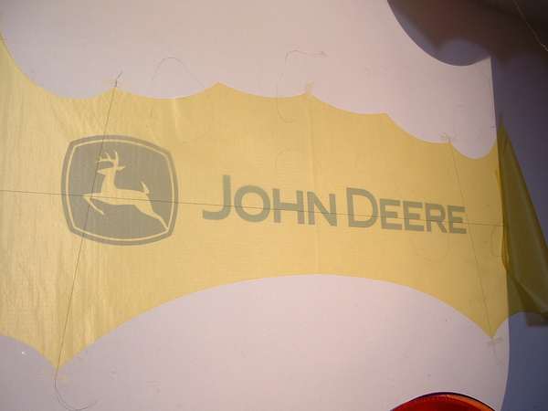 Image 6 from Branded indoor quadline kite for corporate trade show performance for John Deere - quadline kite by WindFire Designs