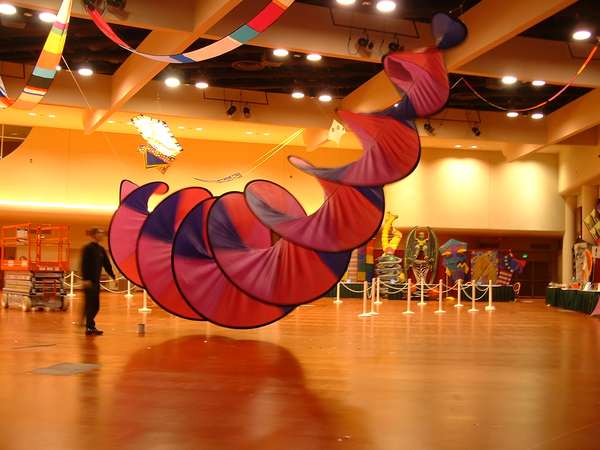 30 foot interactive spiral prop by WindFire Designs