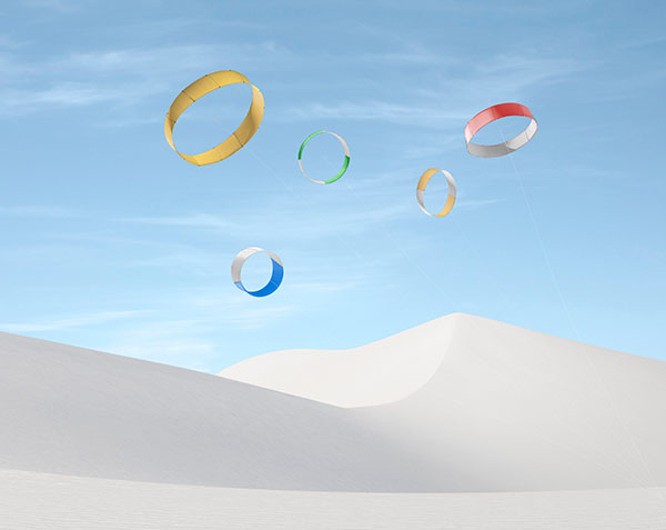 Google kites in the White Sands National Park