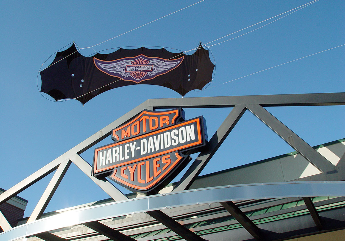 Harley Davidson flame quadline kite made by WindFire Designs