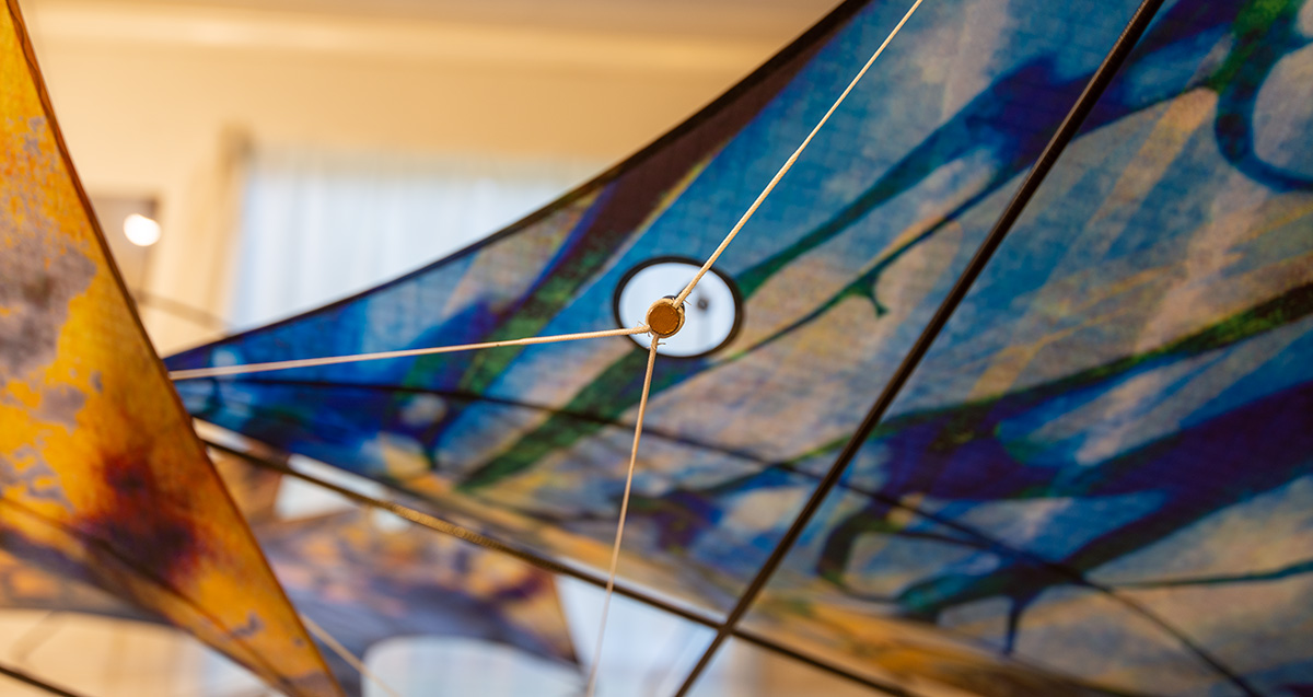 indoor show kite made for cirque du soleil toruk show - fitting detail