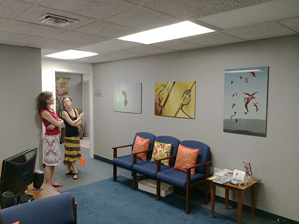 Flowx Blacks and Reds in the offices at UF Engineering — Tim Elverston and Ruth Whiting