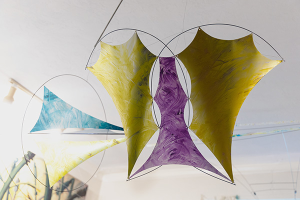 Minerals series mobile in the studio, photon star form