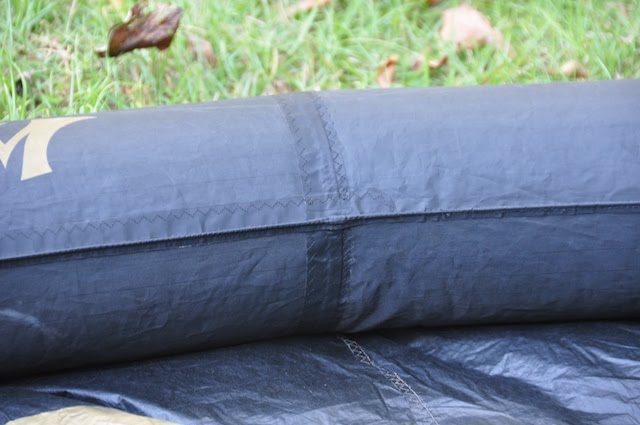 Wainman Rabbit kite leading edge repair, full length shape test